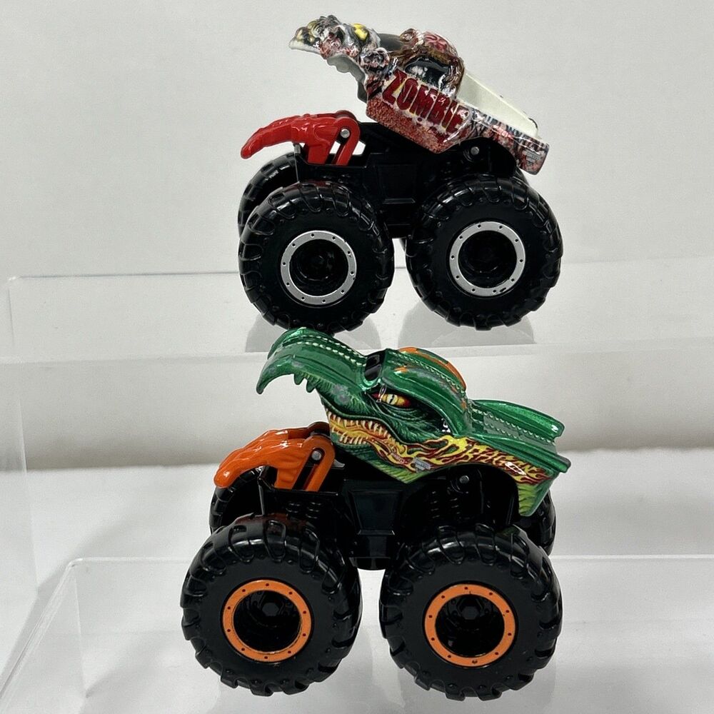 Hot Wheels Monster Jam Truck Monster Mutants Zombie Dragon Set